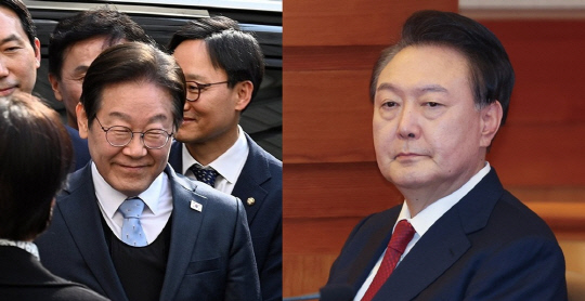 이재명 더불어민주당 대표와 윤석열 대통령.<연합뉴스>